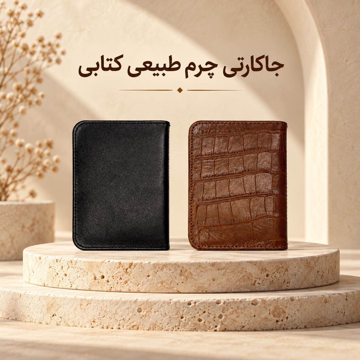 جاکارتی چرم طبیعی مدل کتابی